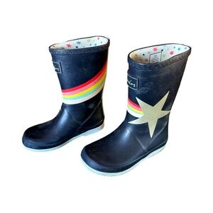 Joules Rainbow & Star Rain Boots (11 Y)